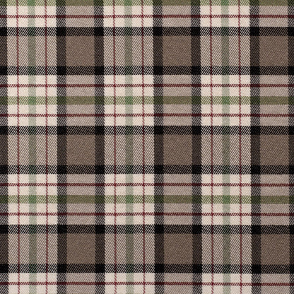 Brown Plaid Cotton Blend