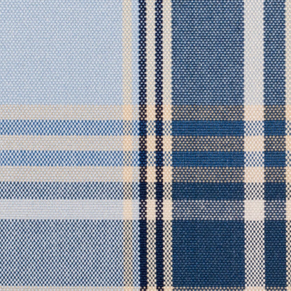 Blue Plaid Cotton Blend - Detail