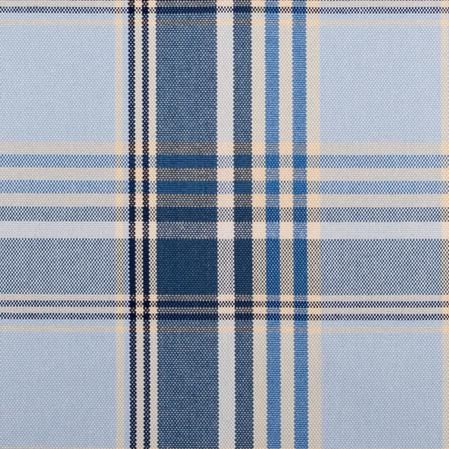 Blue Plaid Cotton Blend