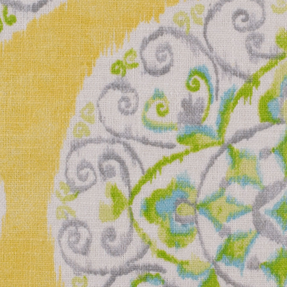 Citrus Medallion Linen-Blend - Detail