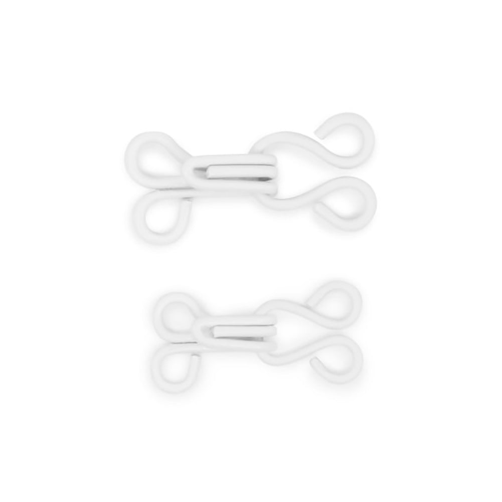 Dritz Hooks & Eyes - White - Sizes 1 & 2, 20 Sets Folded
