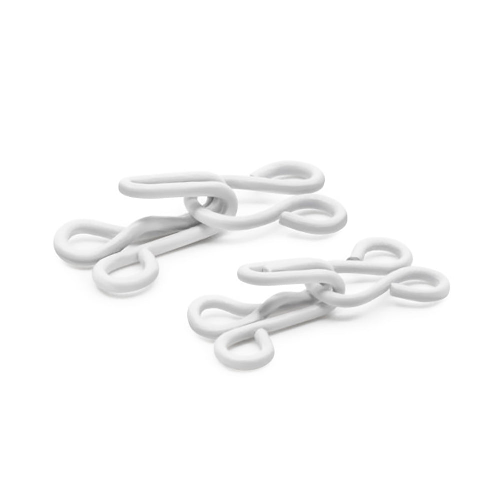 Dritz Hooks & Eyes - White - Sizes 1 & 2, 20 Sets Detail