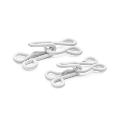 Dritz Hooks & Eyes - White - Sizes 1 & 2, 20 Sets Detail