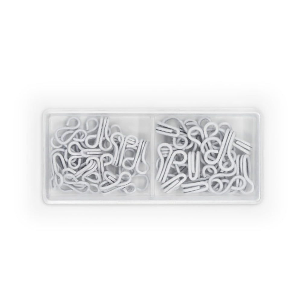 Dritz Hooks & Eyes - White - Sizes 1 & 2, 20 Sets Drape