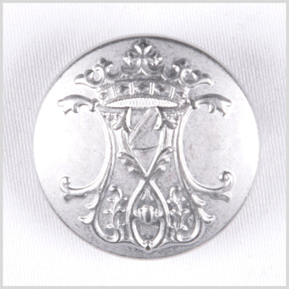 Matte Silver Metal Coat Button - 48L/30.5mm