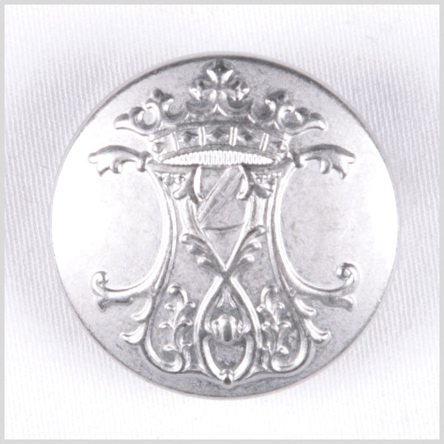 Matte Silver Metal Blazer Button - 36L/23mm