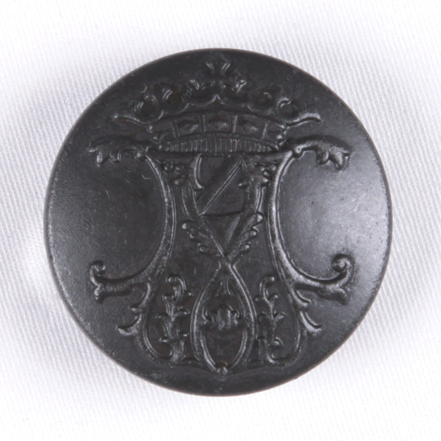 Black Matte Metal Coat Button - 48L/30.5mm