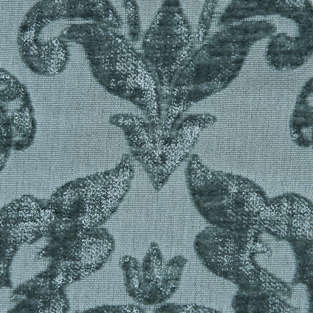 Subtle Green Damask Chenille Jacquard Detail