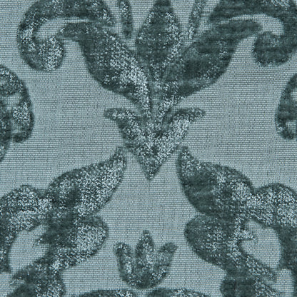 Subtle Green Damask Chenille Jacquard Detail
