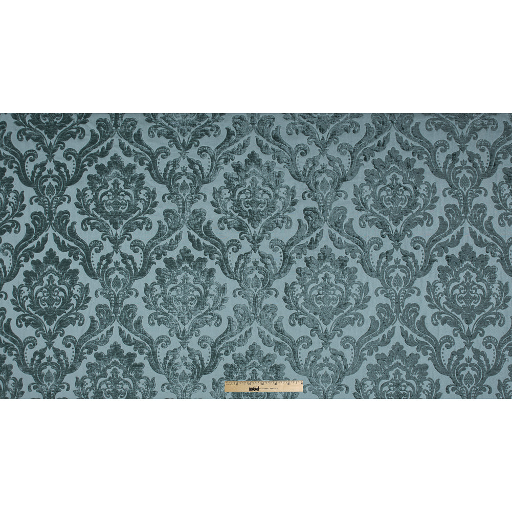 Subtle Green Damask Chenille Jacquard Full