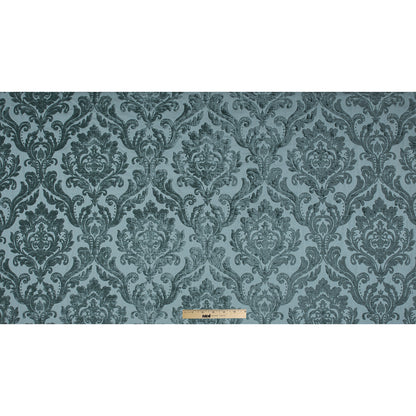 Subtle Green Damask Chenille Jacquard Full