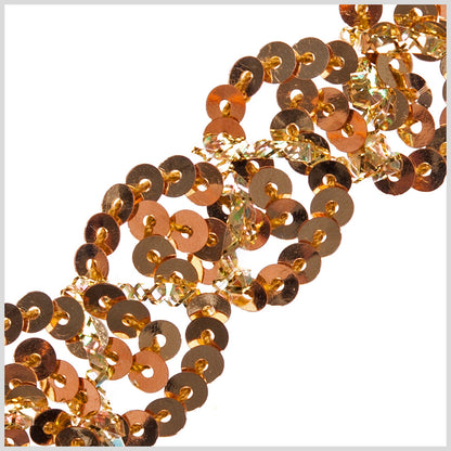 0.5" Gold Braided Sequin Trim Detail