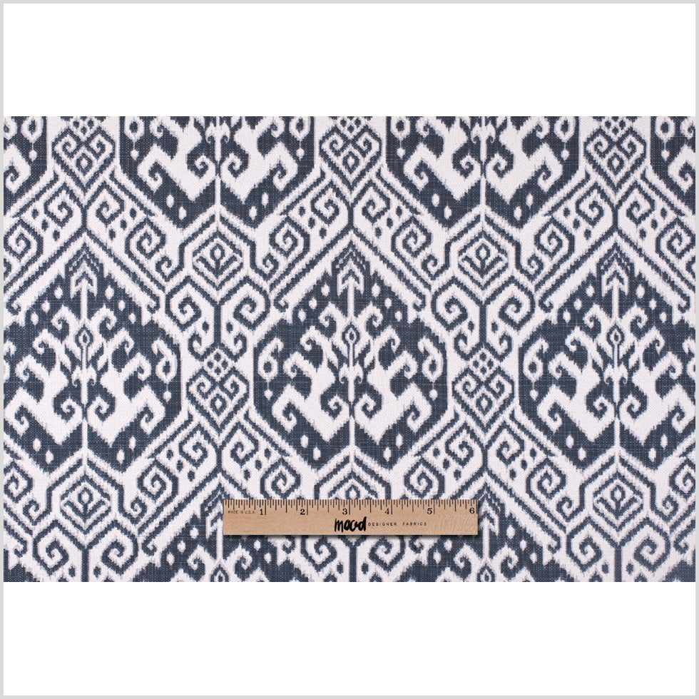 Gray Ikat Cotton-Blend Woven - Full