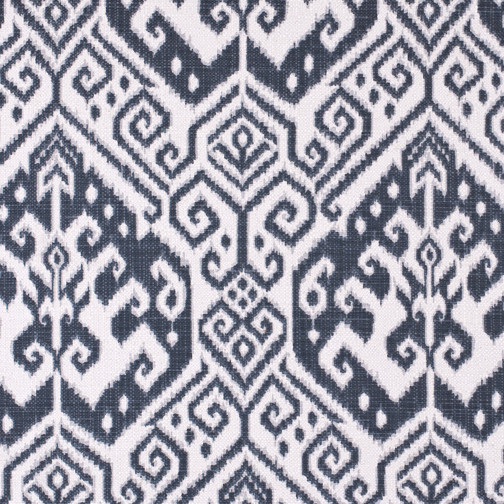 Gray Ikat Cotton-Blend Woven