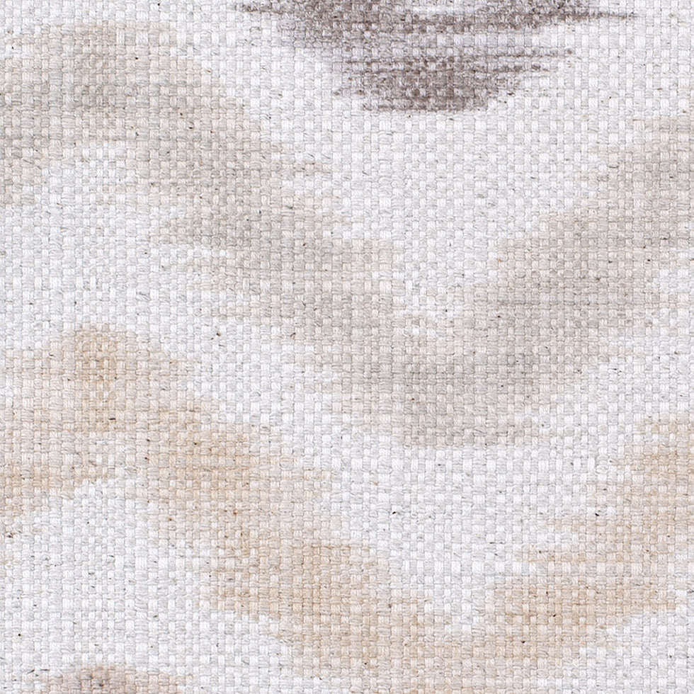 Beige Zig Zag Ikat Cotton-Blend - Detail