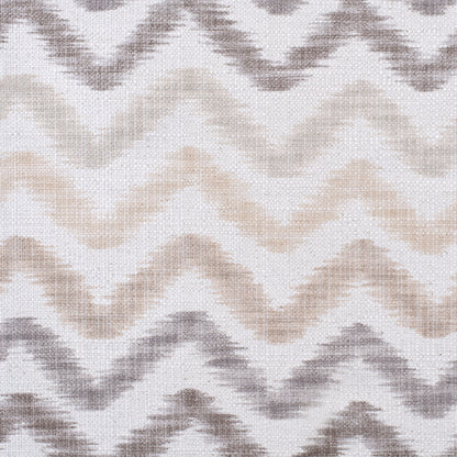 Beige Zig Zag Ikat Cotton-Blend