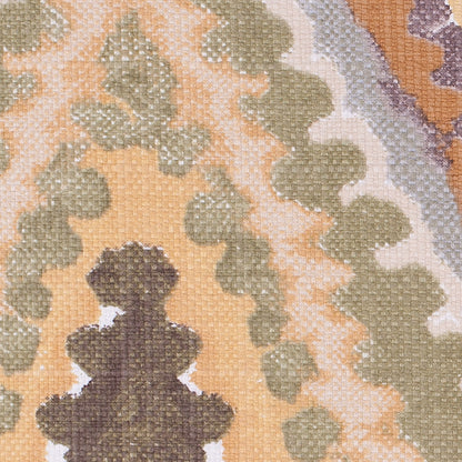 Green Abstract Print Cotton Woven Detail