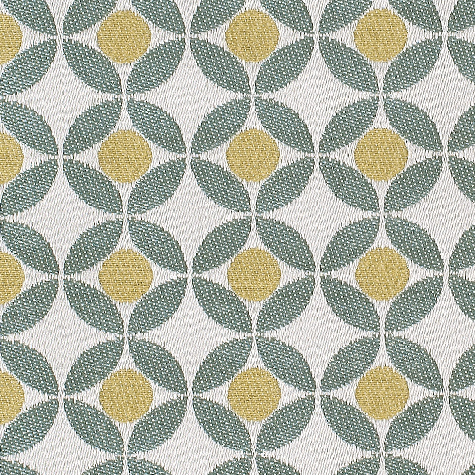 Meadow Geometric Poly-Cotton Brocade - Detail