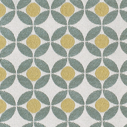 Meadow Geometric Poly-Cotton Brocade - Detail