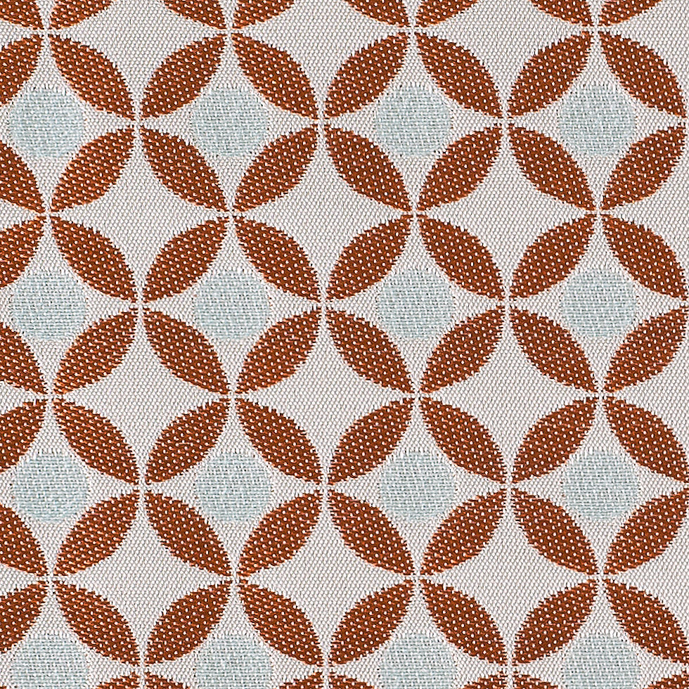 Alpine Geometric Poly-Cotton Brocade - Detail