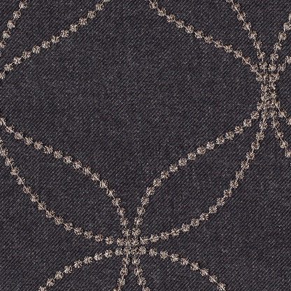 Onyx Embroidered Geometric Menswear Poly - Detail