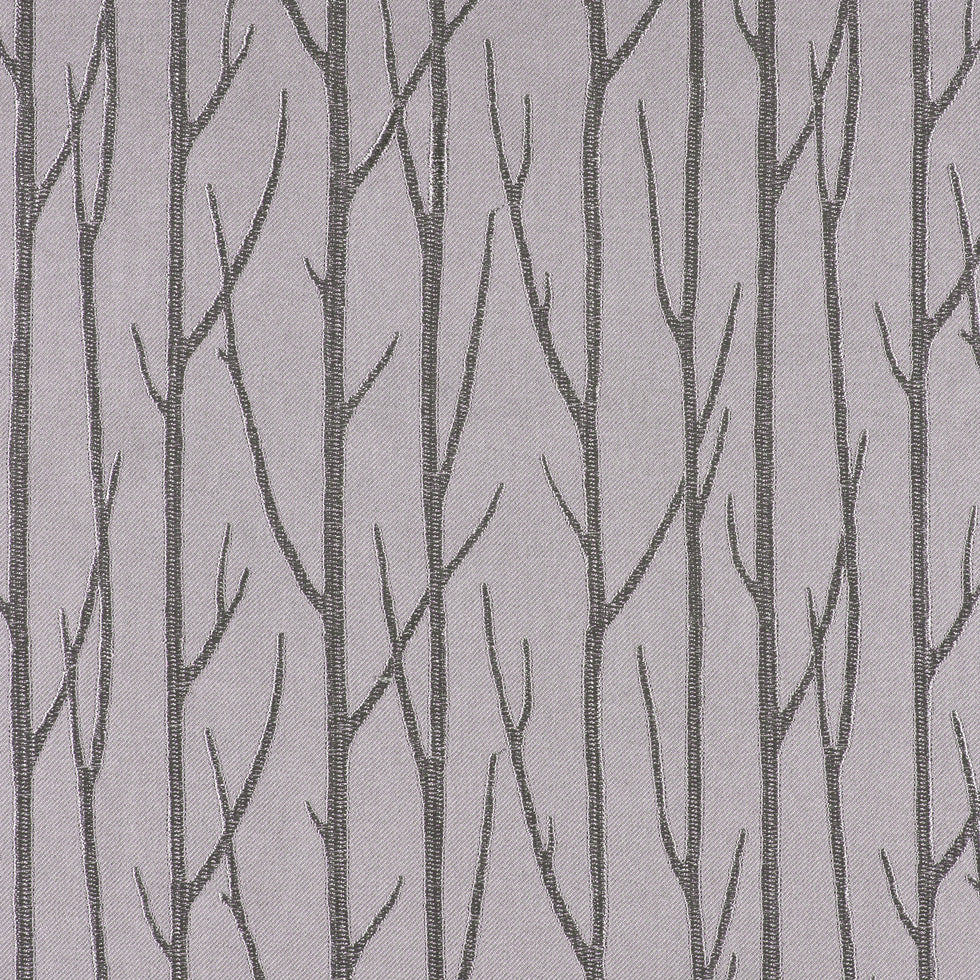 Silver Embroidered Trees "Menswear" Poly