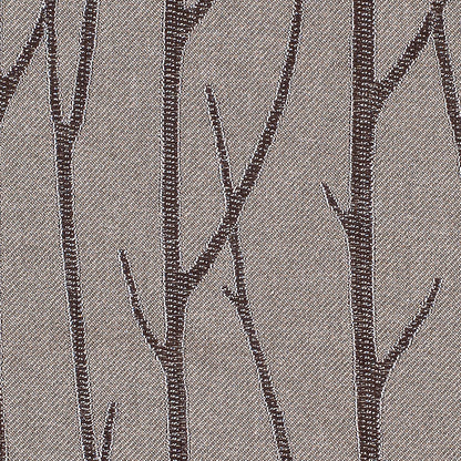 Coffee Embroidered Trees Menswear Poly - Detail