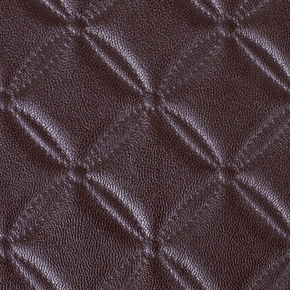 Chocolate Brown Quilted Vinyl - Detail