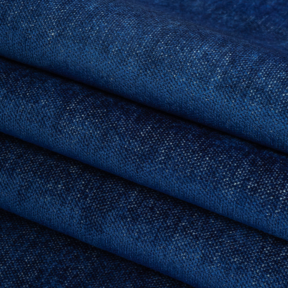 Indigo Upholstery Chenille - Folded