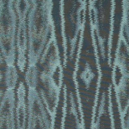 Pearl Blue and Gray Double-Wide Moire - Detail