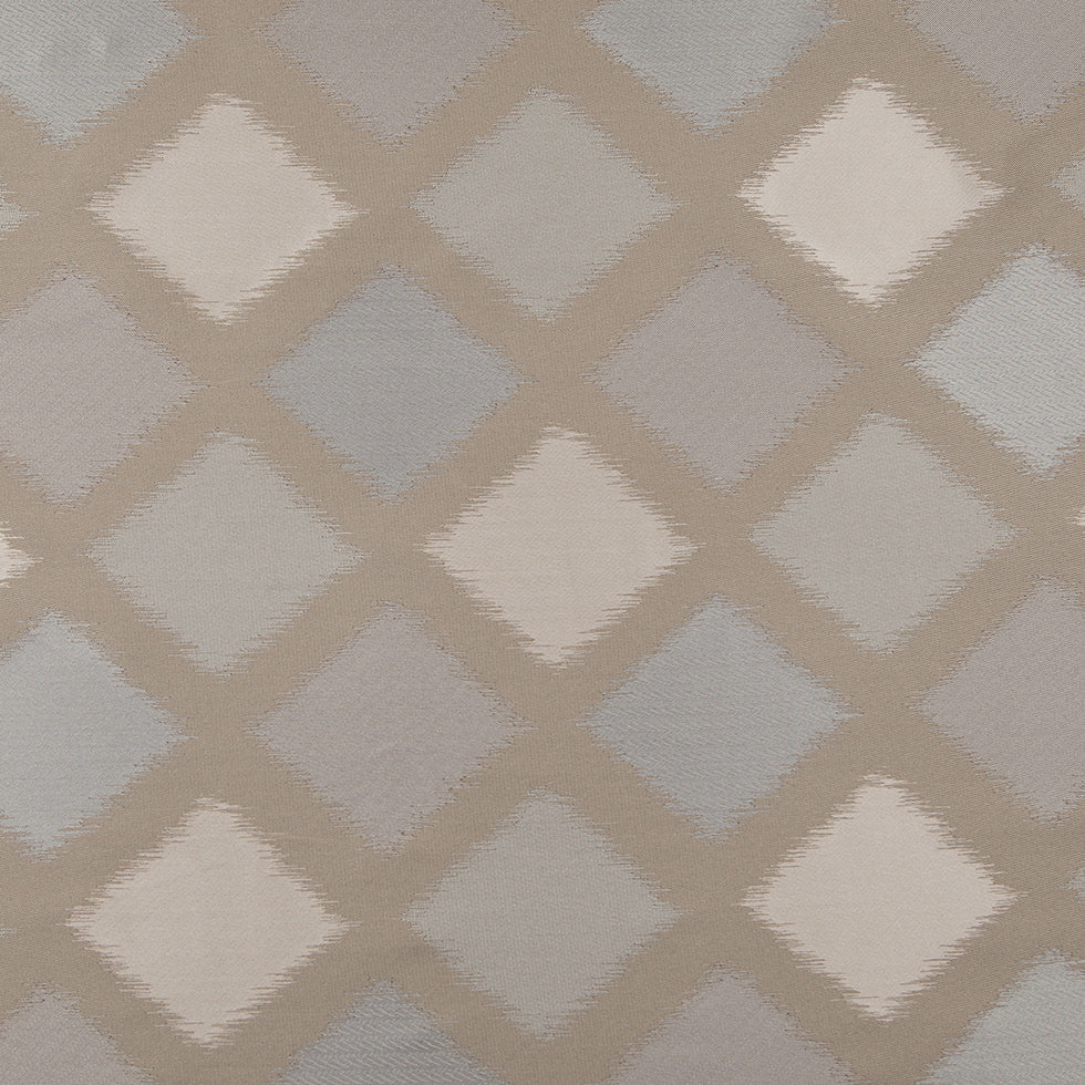 Beige and Silver Double-Wide Diamond Woven