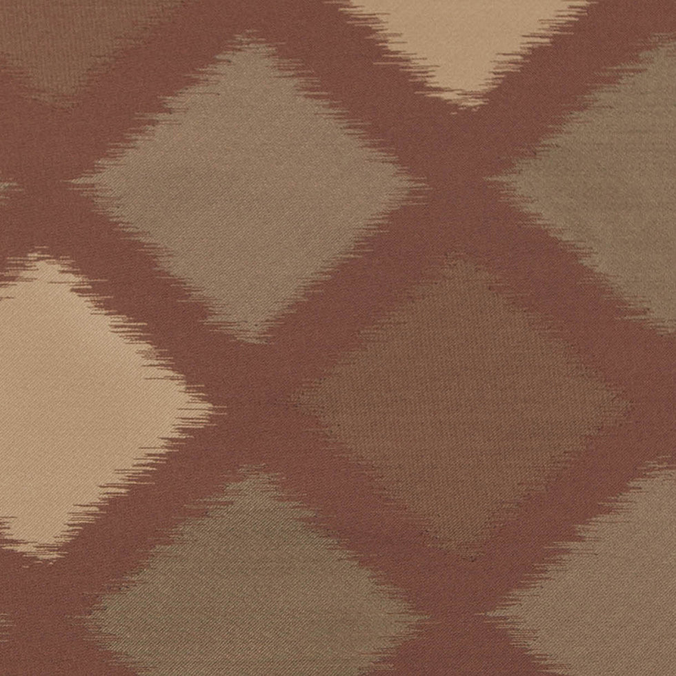 Tan and Red Double-Wide Diamond Woven Detail