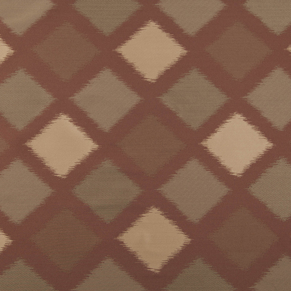 Tan and Red Double-Wide Diamond Woven