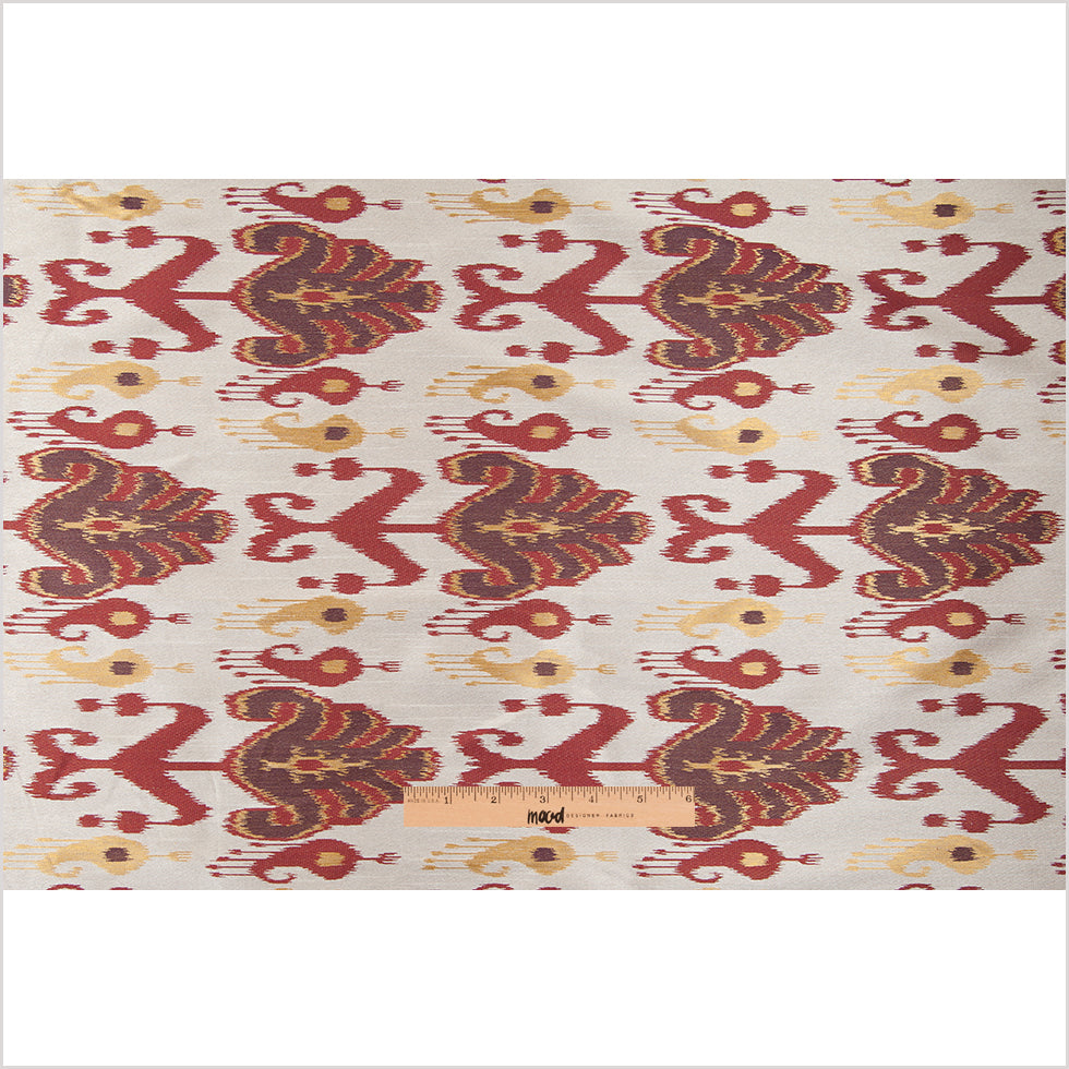 Rust, Brown and Gold Double-Wide Ikat Print Poly Woven - Full