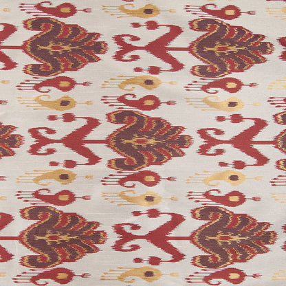 Rust, Brown and Gold Double-Wide Ikat Print Poly Woven