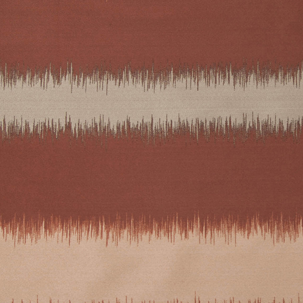 Deep Rust and Taupe Double-Wide Poly Stripes - Detail
