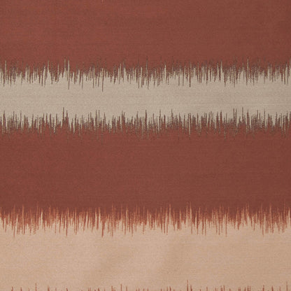 Deep Rust and Taupe Double-Wide Poly Stripes - Detail