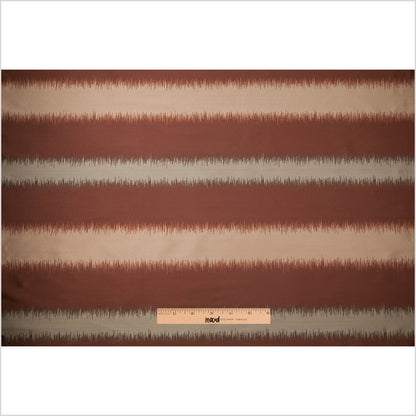 Deep Rust and Taupe Double-Wide Poly Stripes - Full