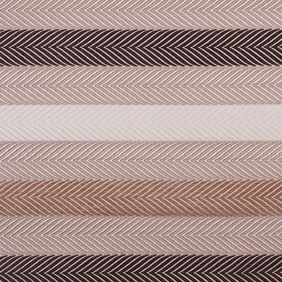 Tan Herringbone Stripes Poly Brocade