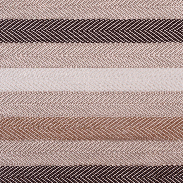 Tan Herringbone Stripes Poly Brocade