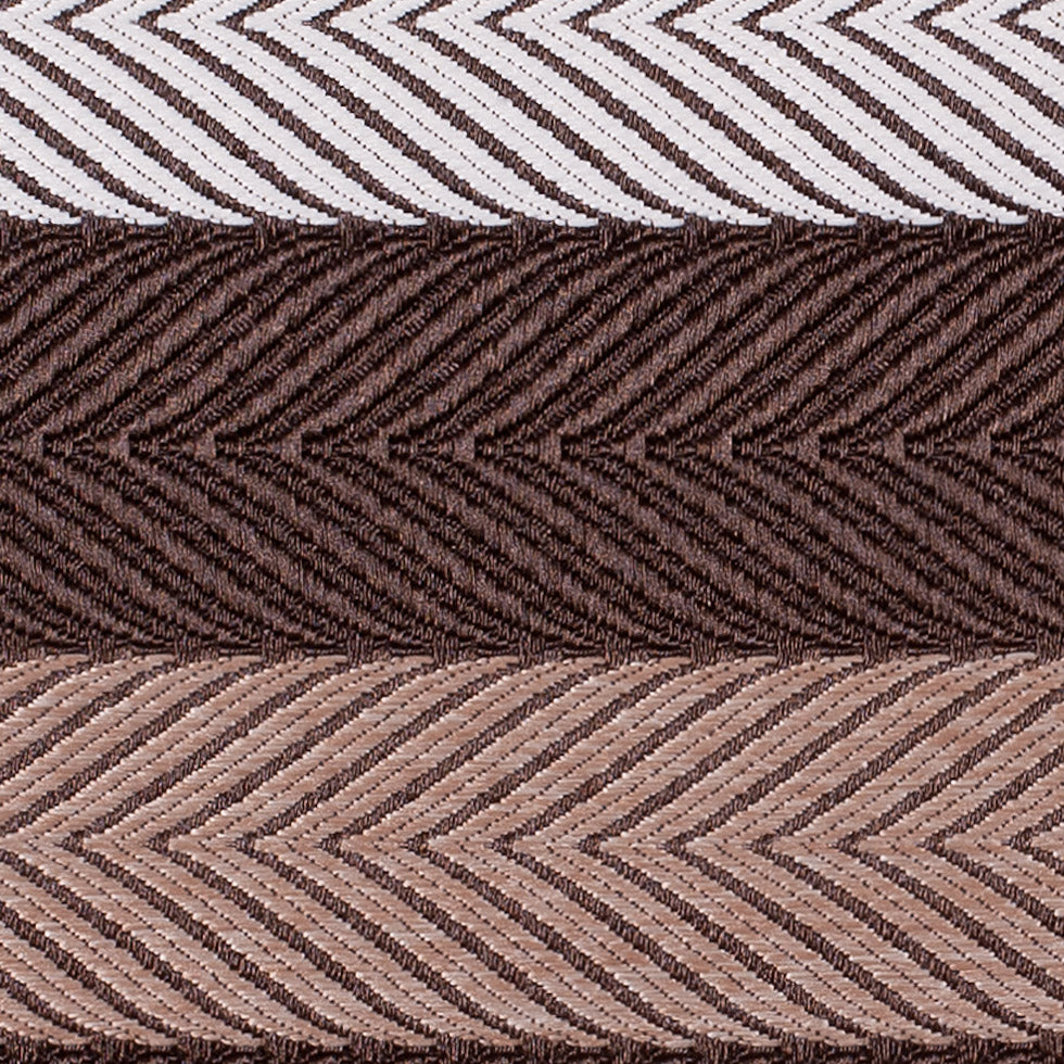 Brown Herringbone Stripes Poly Brocade Detail
