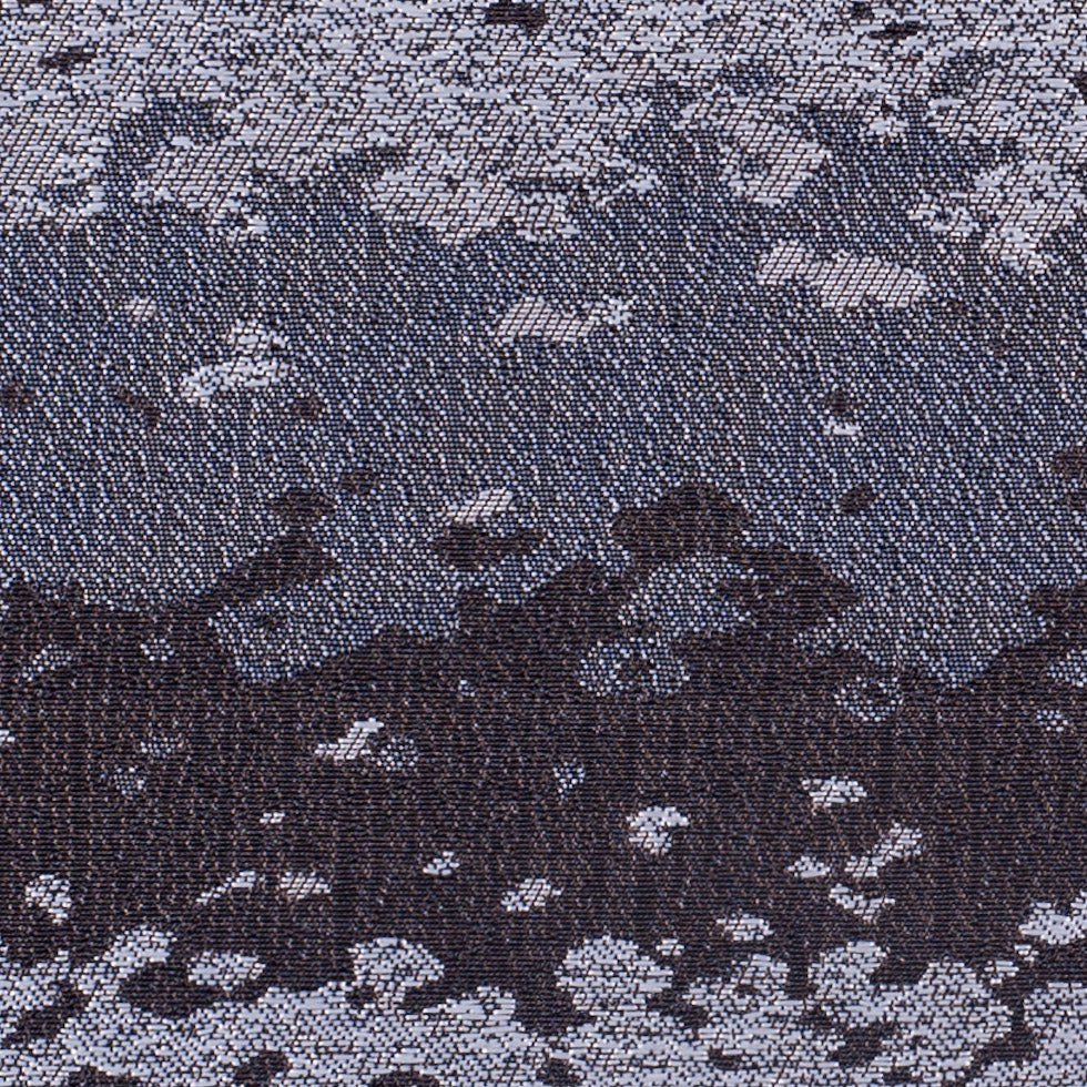 Organic Ripples Brown and Gray Poly Brocade - Detail