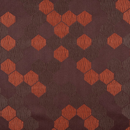 Cells Tan and Orange Poly Brocade