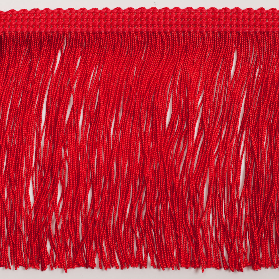 4" European Red Chainette Fringe Trim