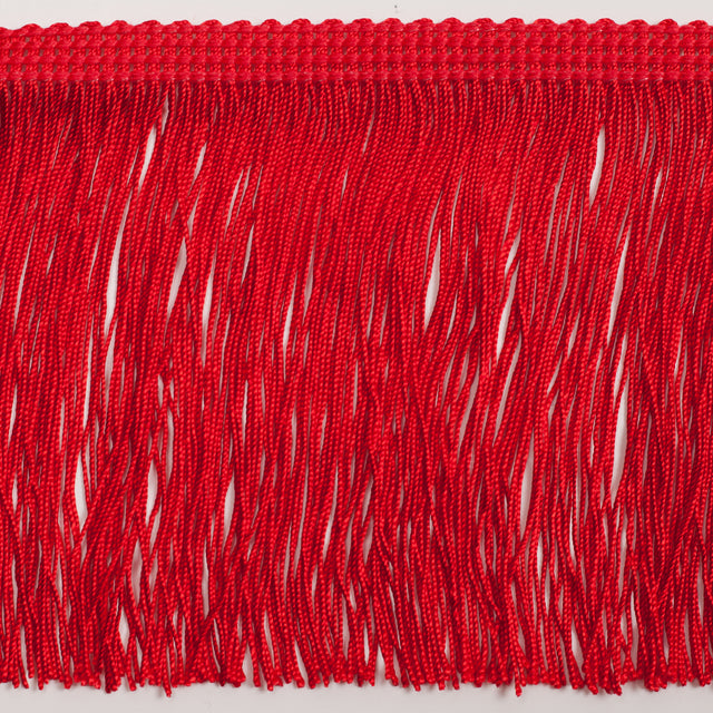 4" European Red Chainette Fringe Trim