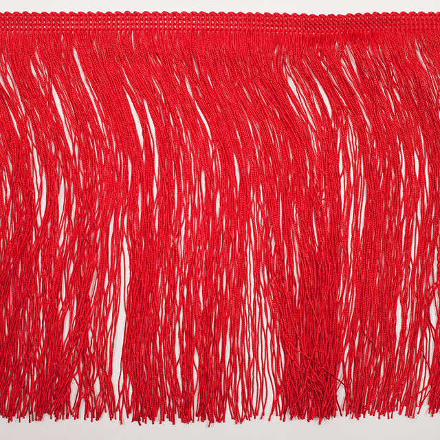 8 European Red Chainette Fringe Trim