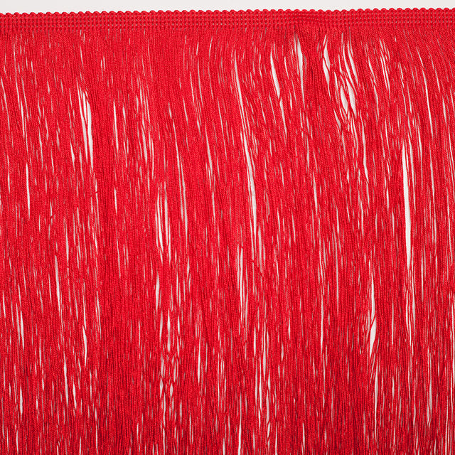 16 European Red Chainette Fringe Trim
