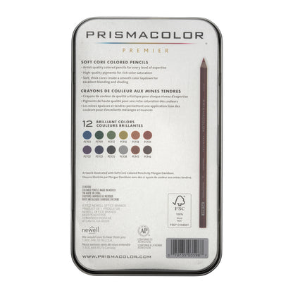 Prismacolor Premier Colored Pencil Set with Tin - 12 Assorted Colors