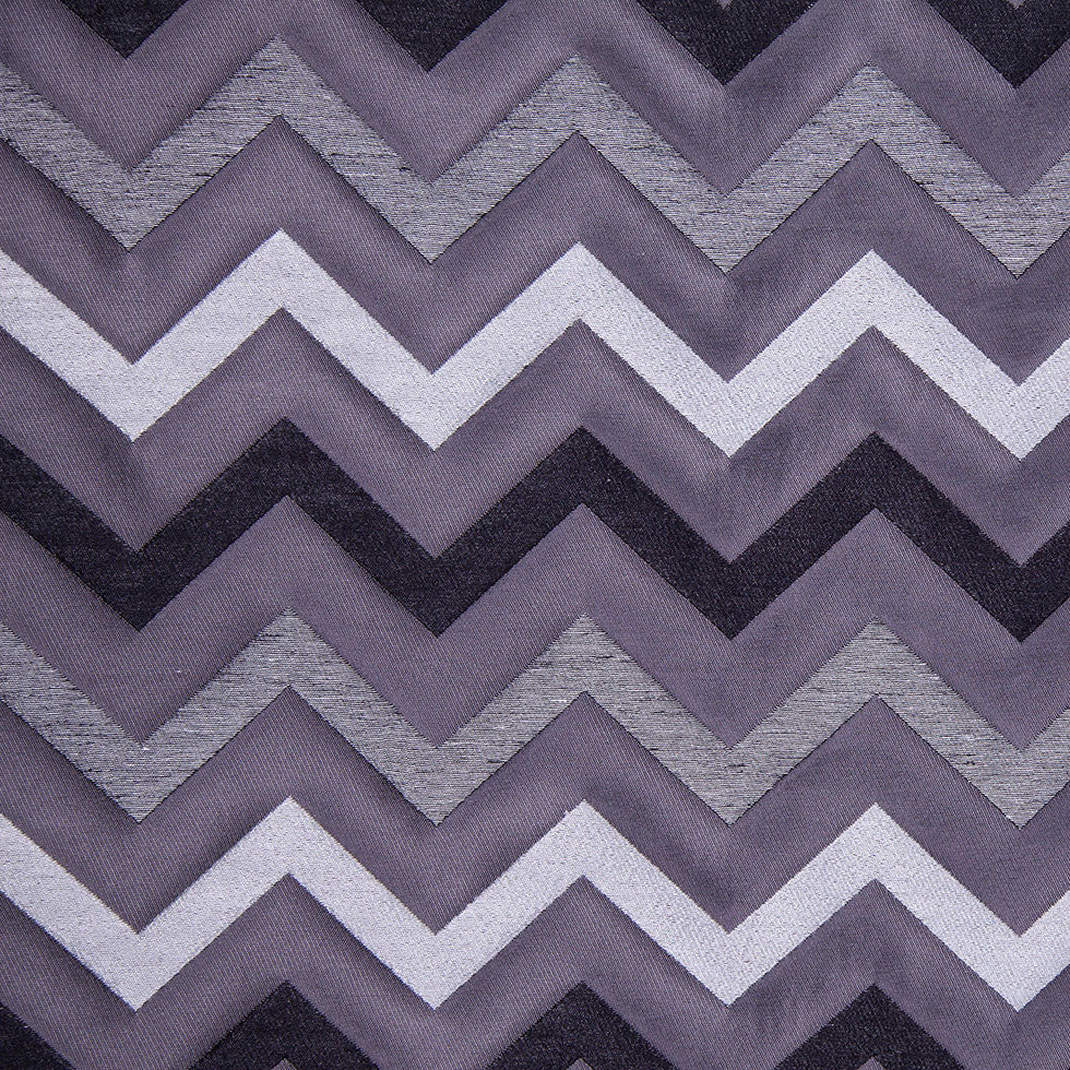 Gray/Black Bold Chevron Jacquard