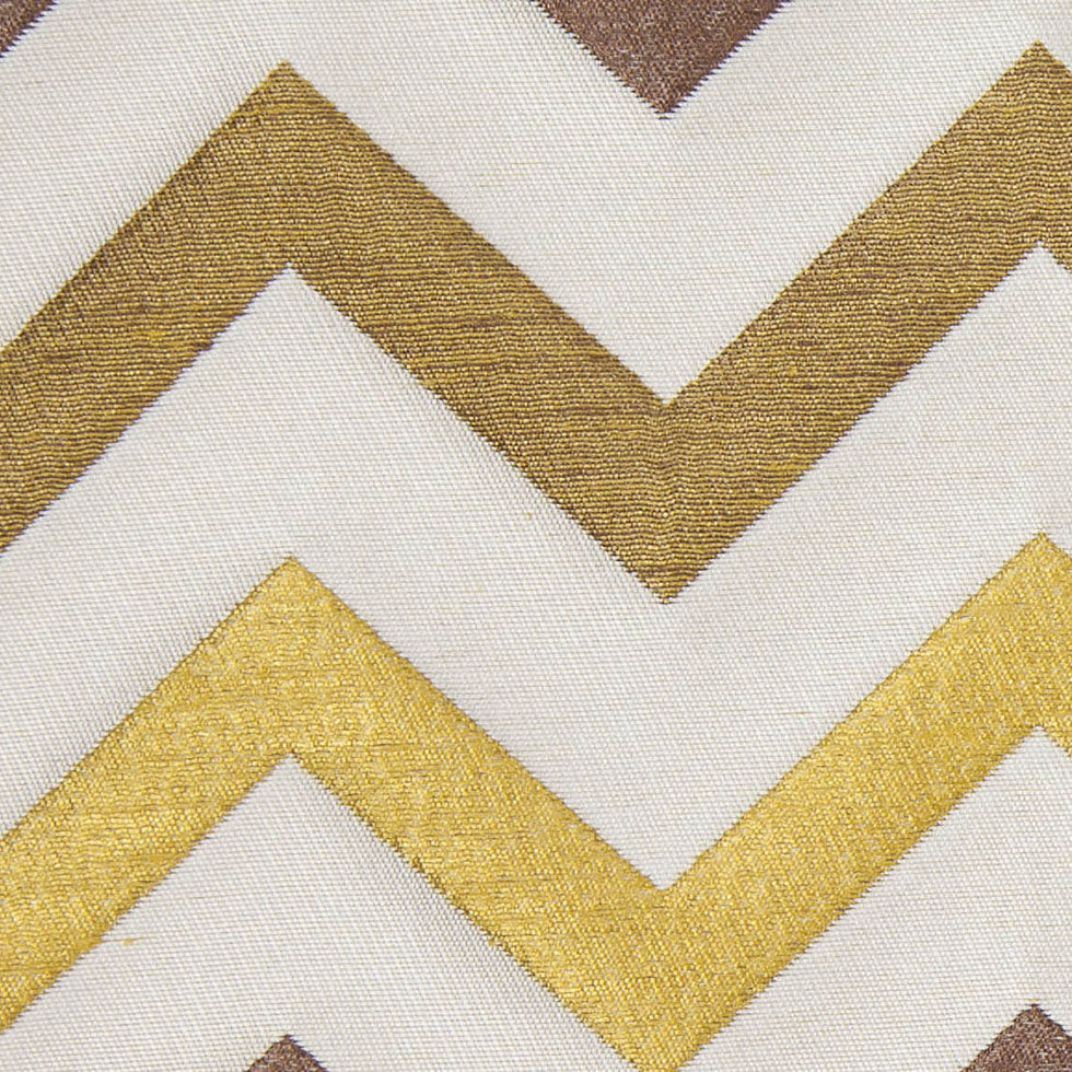 Chartreuse/Brown Bold Chevron Jacquard Detail